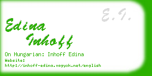 edina inhoff business card